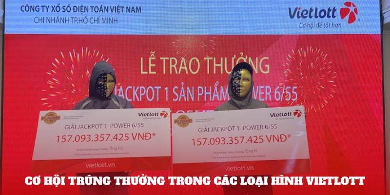 Cơ hội trúng thưởng trong các loại hình Vietlott